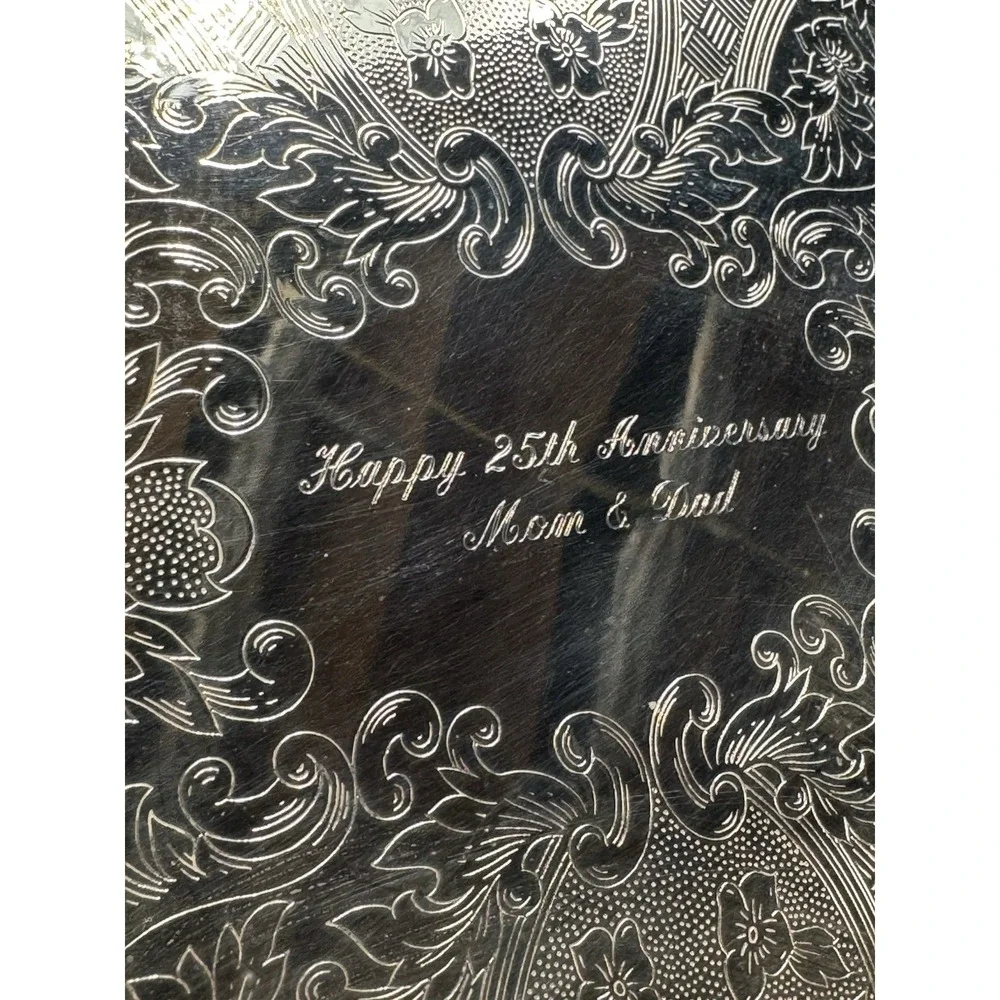 Sheridan Silver Plated Brass Footed Tray 